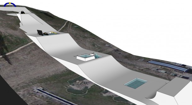 The whole shebang: The Slope Soakers course, minus one feature...