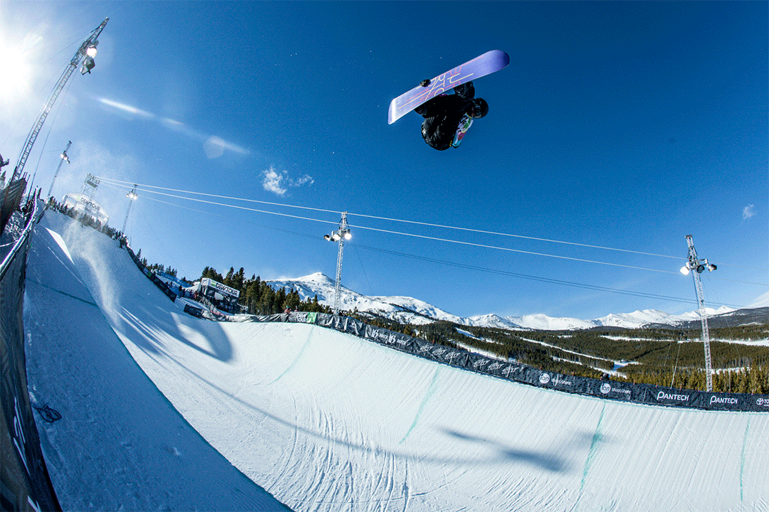 Kelly Clark flying into second place at the 2013 Dew Tour | P: Gabe L'Heureux