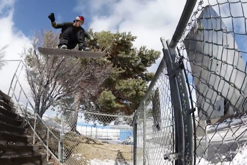 Keenan Cawley pouncing over a fence