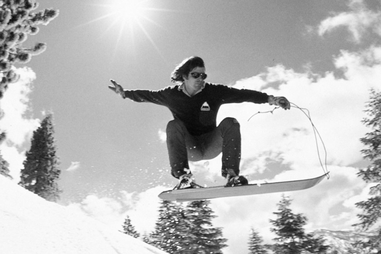 Jake Burton Carpenter snowboarding