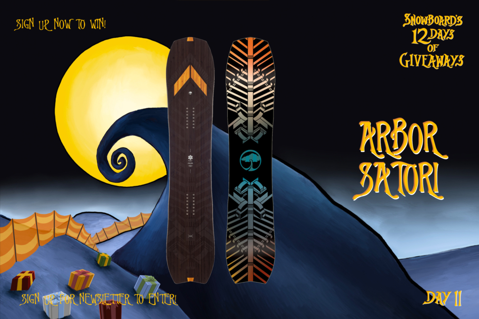 arbor satori giveaway snowboarding