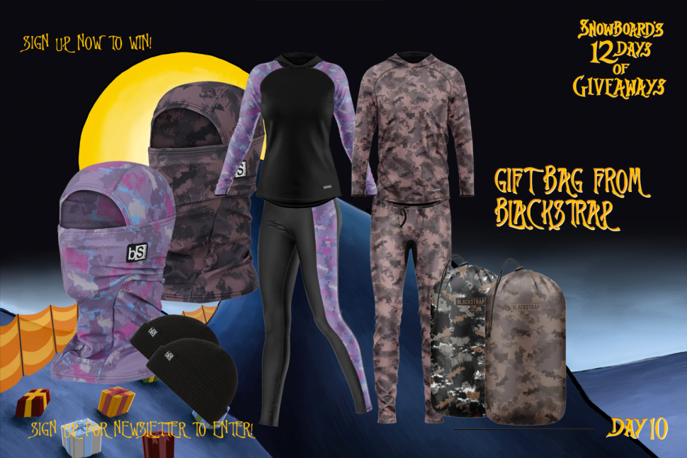 Blackstrap giveaway base layer mid layer snowboarding best