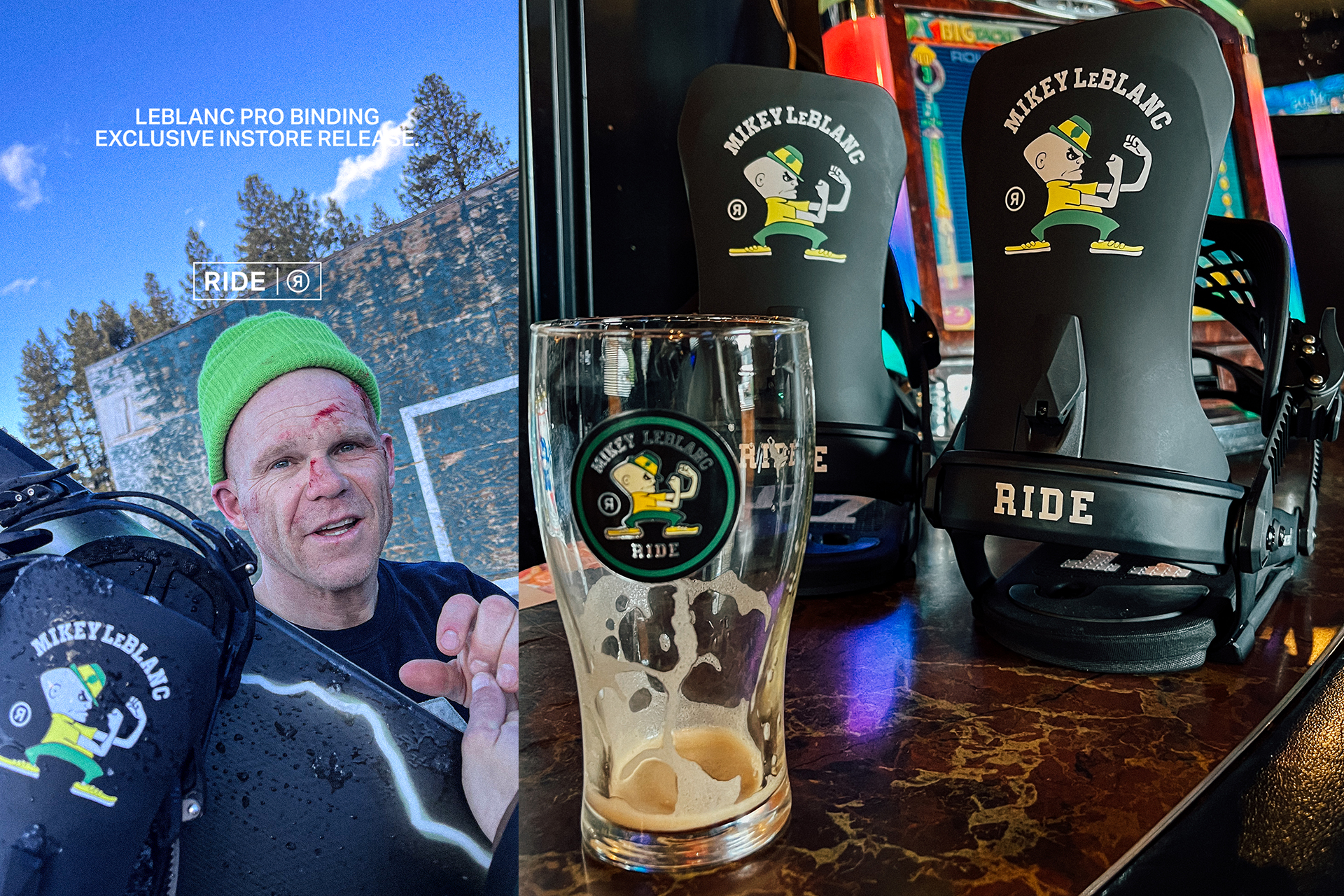 Mikey Leblanc Throwback Fightin' Irish Logo for New Pro Model Ride